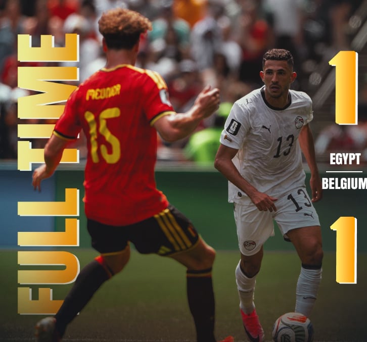 Egipto y Bélgica igualaron a un gol en la primera fecha del Grupo G - crédito @egyptnt/Instagram