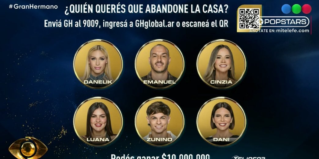 La lista de nominados incluye seis participantes: Danelik Galazán, Emanuel Di Gioia, Cinzia Francischiello, Luana Fernández, Franco Zunino y Daniela de Lucía