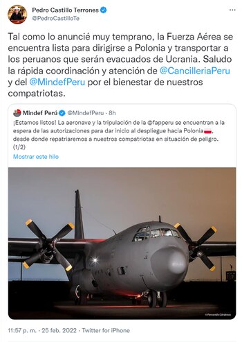 | Foto: @PedroCastilloTe