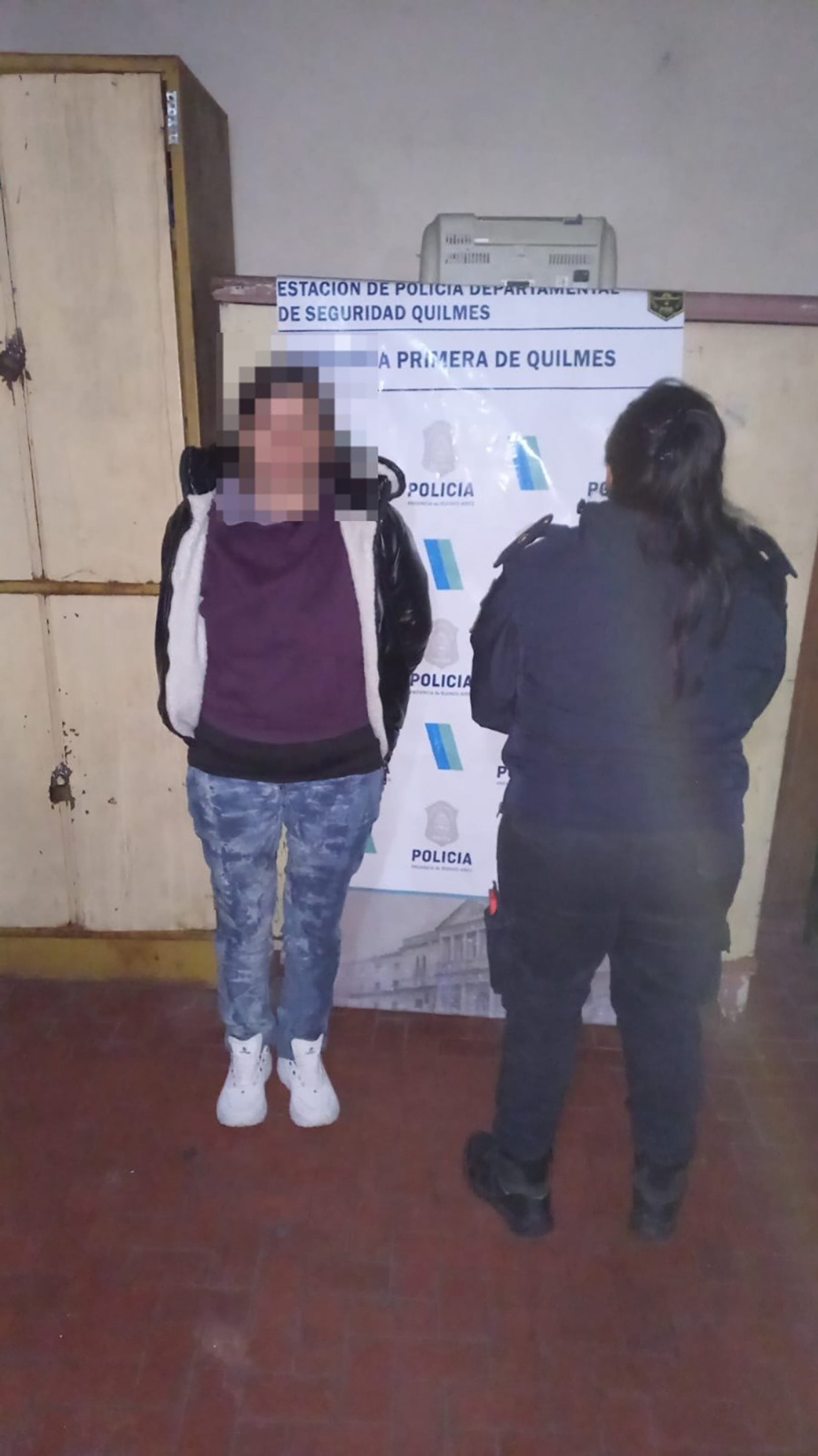 La madre tras su detención