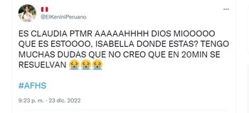 Claudia Llanos volvería a Al