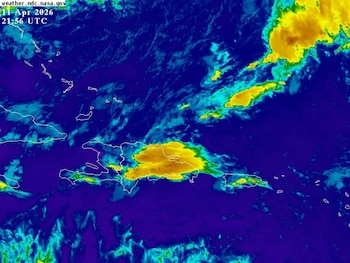 El Instituto Dominicano de Meteorología prevé inestabilidad climática en las próximas 48 a 72 horas, con posibles tormentas eléctricas y vientos intensos. (Cortesía: Instituto Dominicano de Meteorología)