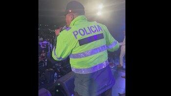 Durante una presentación de La