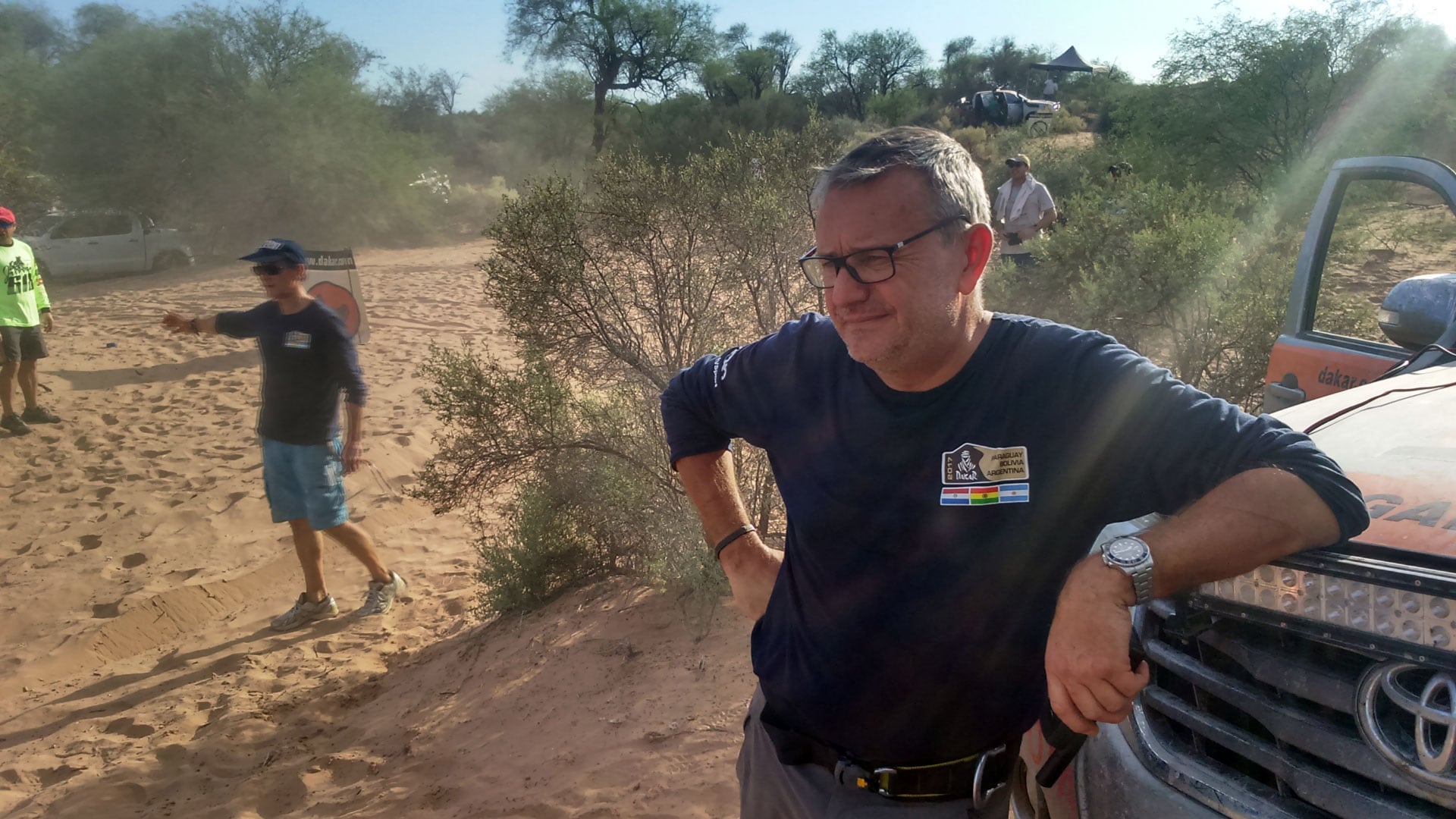 Étienne Lavigne en Sudamérica años después de la cancelación del trazado que unía Europa con África