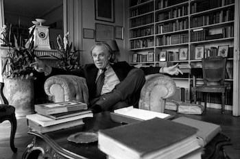 Bioy Casares en su departamento