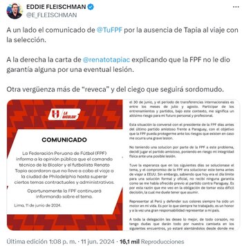 El tuit de Eddie Fleischman
