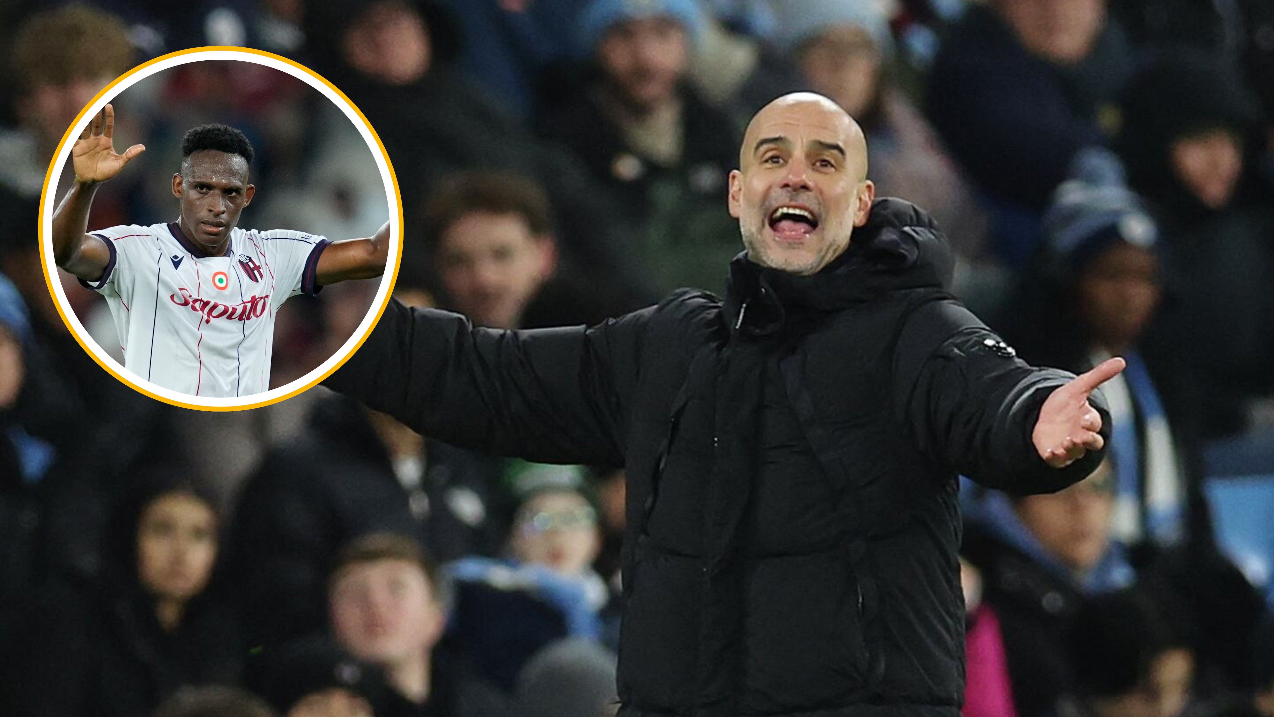 Pep Guardiola evitó confirmar si el Manchester City busca un defensor central en el mercado, en medio de los rumores que vinculan al colombiano Jhon Lucumí - crédito Matteo Ciambelli y Chris Radburn/Reuters