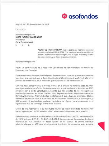 Asofondos argumenta que la modulación