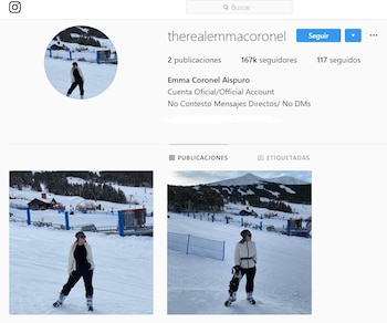 La supuesta cuenta de Instagram que Emma Coronel creó hace dos años (Foto: Instagram)