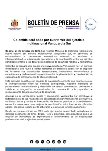 Ejército Nacional (- crédito @FuerzasMilCol - X)
