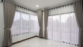 Las cortinas sirven como toque