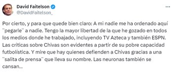 José Ramón Fernández denuncia parcialidad