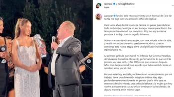 Las palabras de agradecimiento de Carolina Guerra evidenciaron el respaldo recibido de su entorno profesional y del festival - crédito @carowar/ Instagram