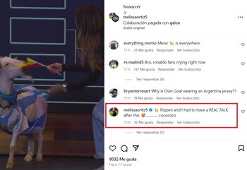 Melissa Ortíz reaccionó en sus