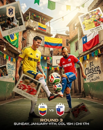 James Rodríguez y Arturo Vidal,