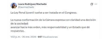 La bullrichista Laura Rodríguez Machado