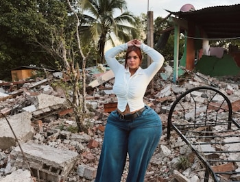"Para las cosas buenas guardan silencio": Gracie Bon enfrentó a sus detractores tras la difusión de sus fotos en las zonas afectadas (Cortesía: Gracie Bon).