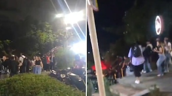 Um policial fora de serviço interveio no ataque, resultando em um tiroteio com os supostos autores - crédito Captura de vídeo Denúncias Antioquia