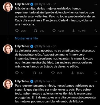 La senadora panista se posicionó