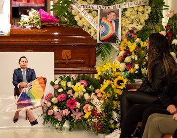 Funeral de Jesús Ociel Baena Saucedo, el 15 de noviembre de 2023, en la ciudad de Saltillo en el estado de Coahuila. EFE/Miguel Sierra