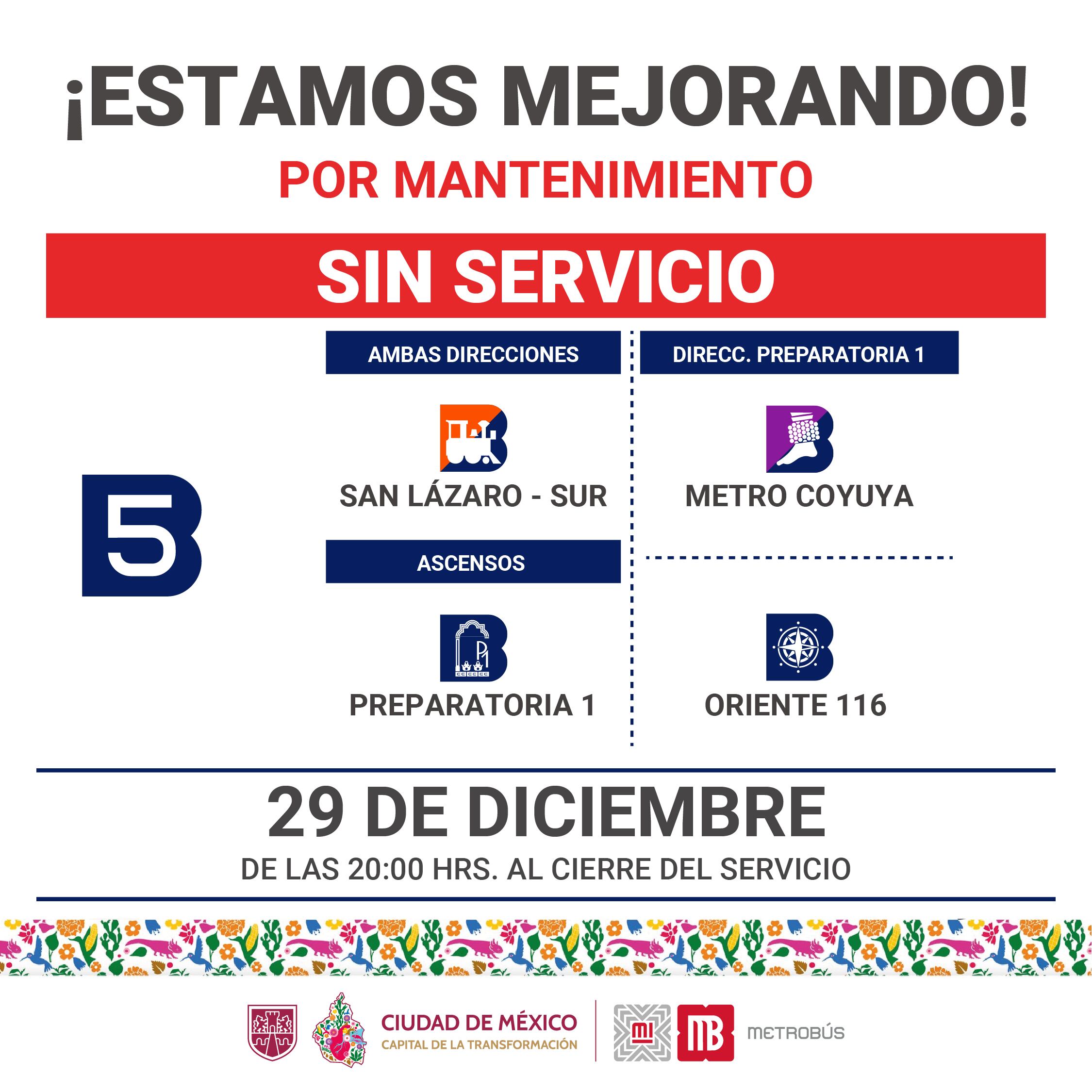Avance en tiempo real de las diversas líneas de la red de transporte público capitalino. (TW MB CDMX)