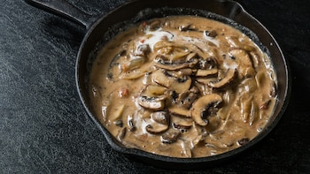 Receta de strogonoff de champiñones,