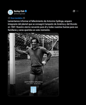Antonino Spilinga falleció