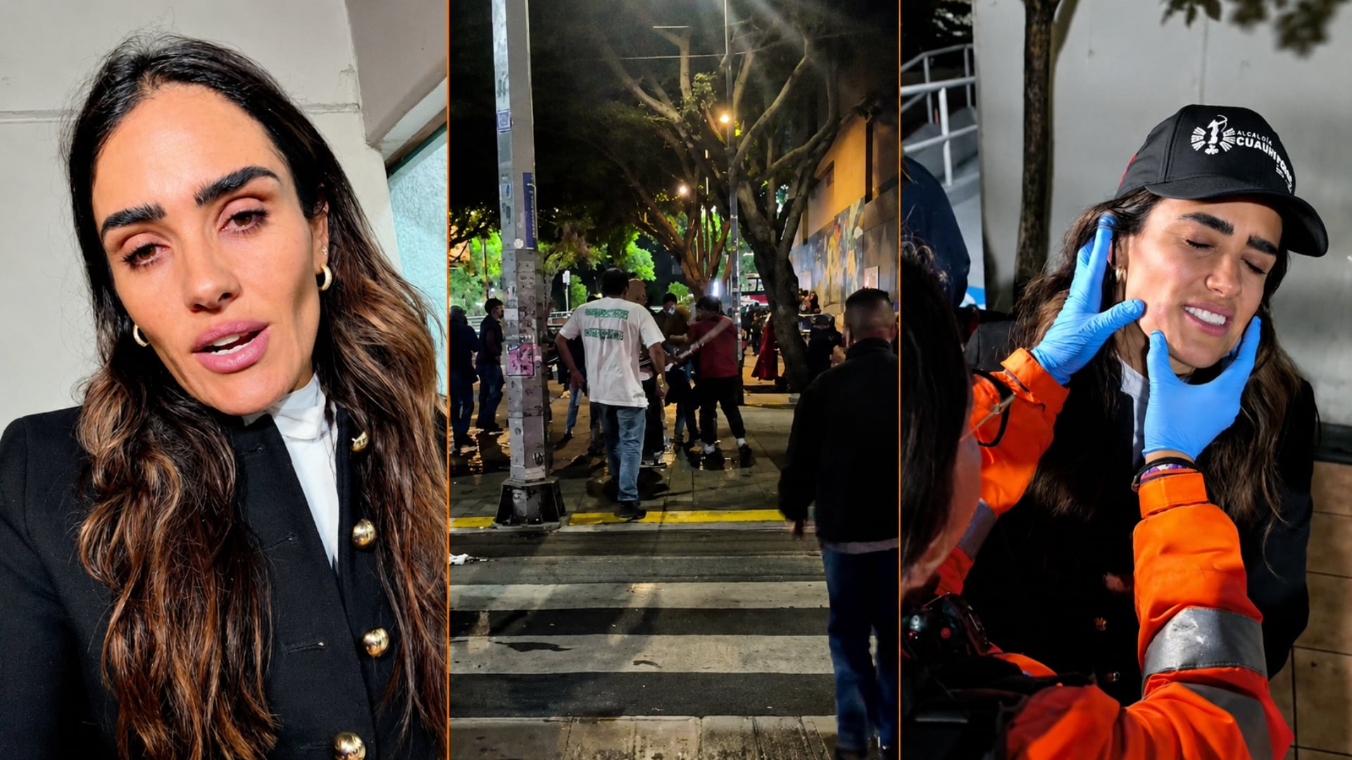 La política Alessandra Rojo de la Vega denuncia haber sufrido una agresión física durante un operativo en la Zona Rosa de la Ciudad de México, mientras recibe atención médica por sus lesiones. (X: Alessandra Rojo de la VEga)
