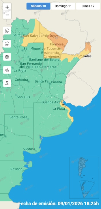Alerta por tormentas en cinco