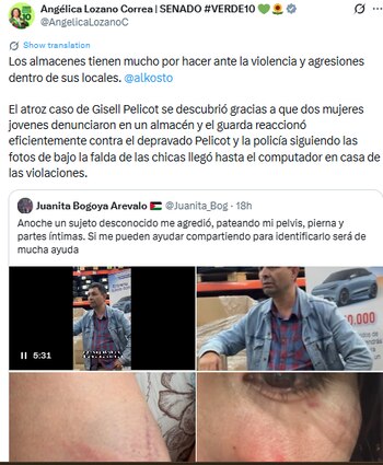 La senadora Angélica Lozano pidió justicia para la ciudadana - crédito captura de pantalla / X