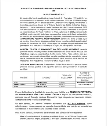 Indicaron que la dimisión tuvo