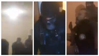 Los elementos policíacos derribaron puestas