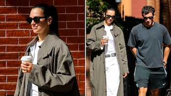 Dua Lipa y una lección de moda urbana en Nueva York: cómo combinar el “total white” con prendas de gabardina