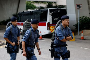 La mayoría de los acusados han estado detenidos desde marzo de 2021, cuando fueron presentados por primera vez a la justicia (REUTERS/Tyrone Siu)