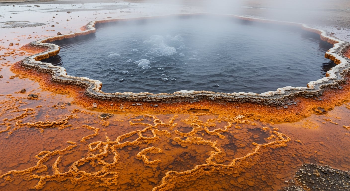 Las columnas de agua ácida del Echinus Geyser alcanzaron alturas de hasta nueve metros durante la reciente serie de erupciones en Norris Geyser Basin. (Imagen Ilustrativa Infobae)