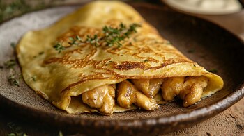 Los crepes rellenos pueden gratinarse