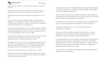 El presidente Gustavo Petro advirtió