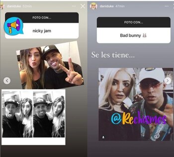 Dani Duke con Bad Bunny