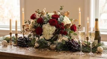 Decorar la mesa con flores