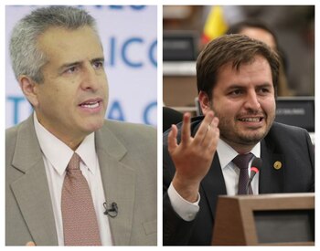 Andrés Forero cuestiona a Luis Fernando Velasco por defender la reforma a la salud en el Congreso - crédito @Mininterior/X y (Colprensa - Álvaro Tavera)