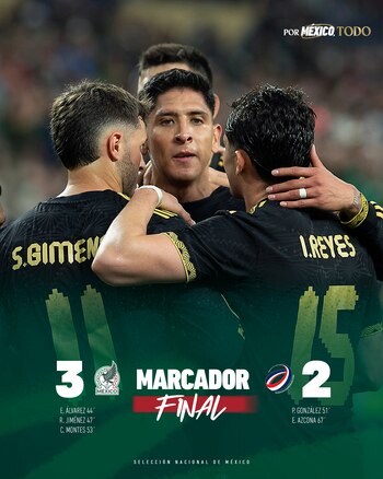 La selección mexicana derrota 3