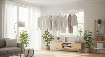 El salón y la cocina