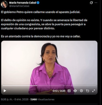 María Fernanda Cabal rechazó las