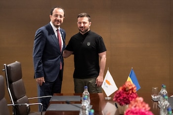 Zelensky y Nikos Christodoulides dialogaron sobre la presidencia chipriota en el Consejo de la Unión Europea (Reuters)