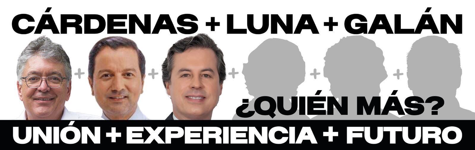 David Luna, Mauricio Cárdenas y Juan Manuel Galán oficializaron una alianza presidencial, con el lema ‘Unión + Experiencia + Futuro’ - crédito @MauricioCard/X