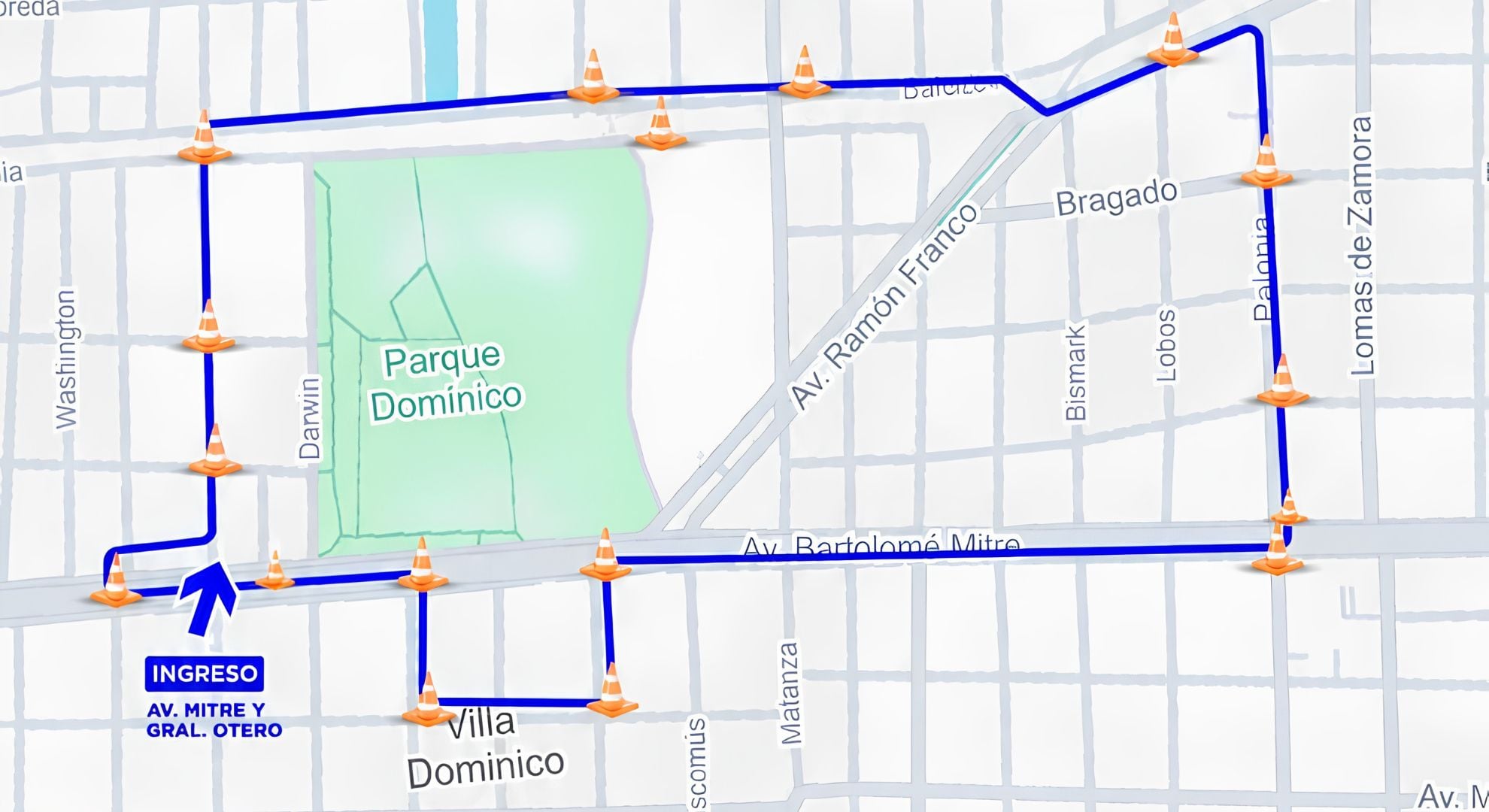 Solo estará permitida la circulación de peatones (Municipio de Avellaneda)