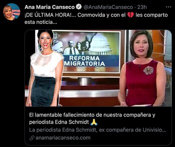 La periodista Ana María Canseco
