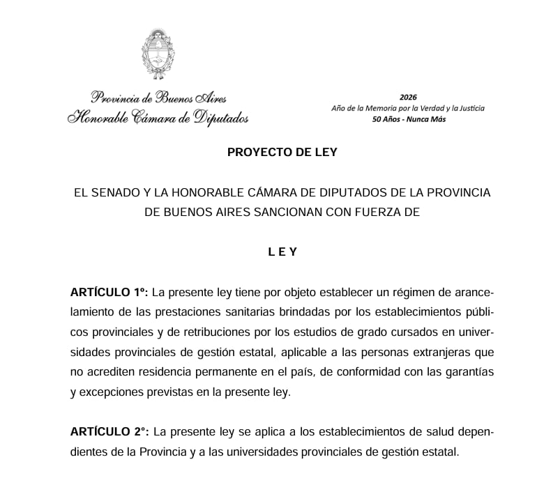 El proyecto presentado por el legislador bonaerense Agustín Romo en la Legislatura de la provincia de Buenos Aires