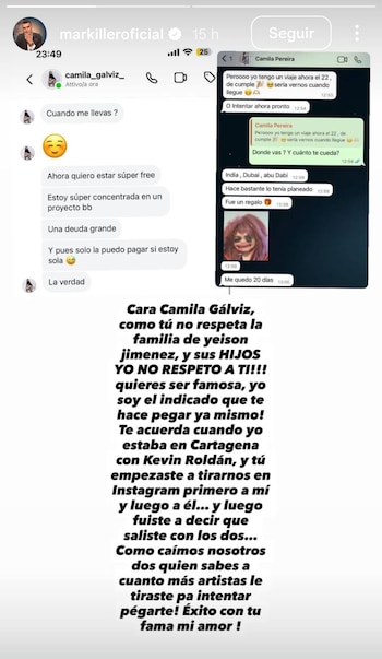 El artista afirmó que la