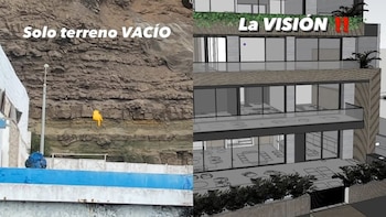 Gisela Valcárcel muestra los avances de la construcción de su casa en Naplo.